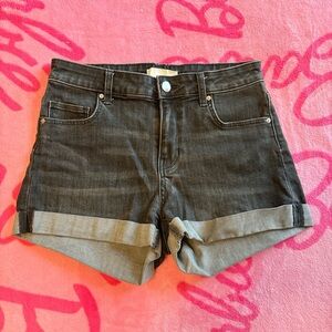 H&M Black High Waist Shorts